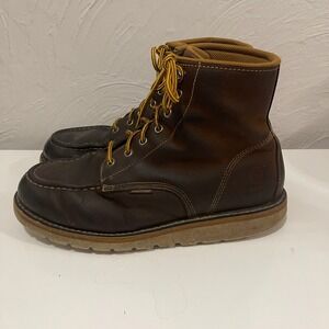 Carhartt Mens 6 Inch Waterproof Wedge Work Boots Brown Leather CMW6095 Size 10